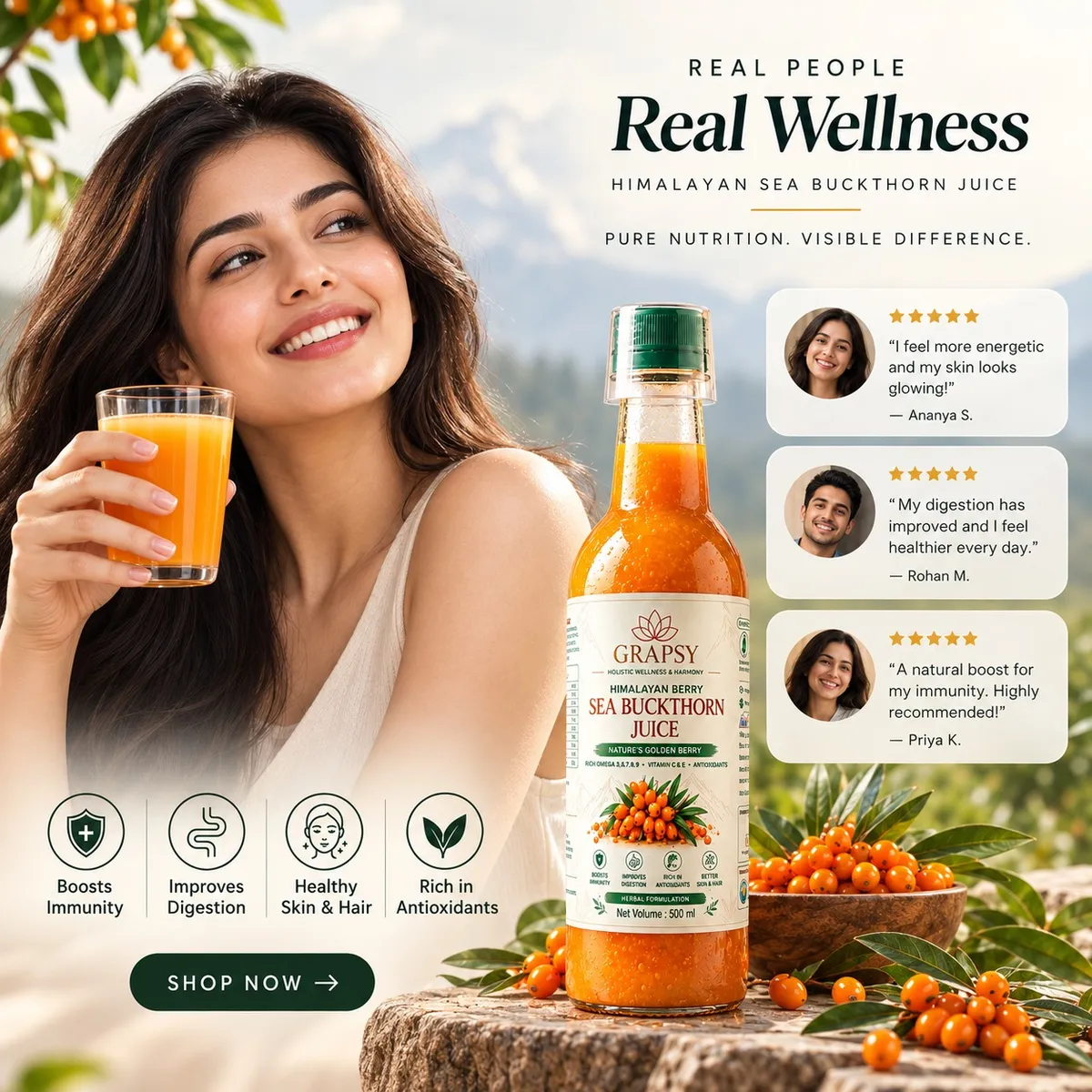 Himalayan Sea buckthorn Juice - Image 3