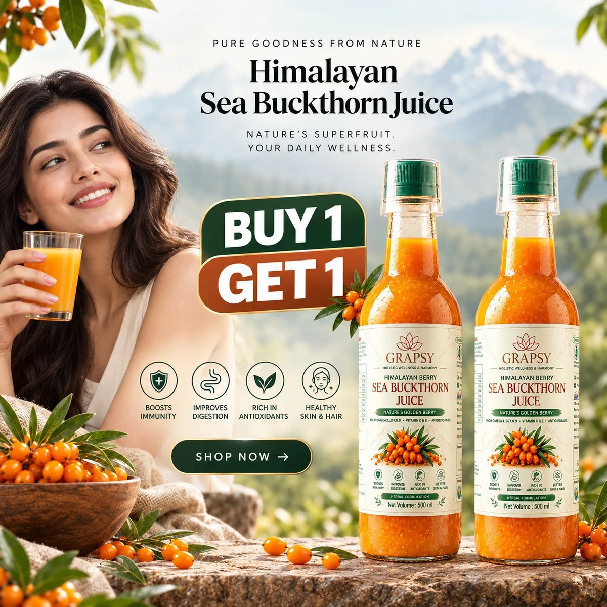 Himalayan Sea buckthorn Juice - Image 1